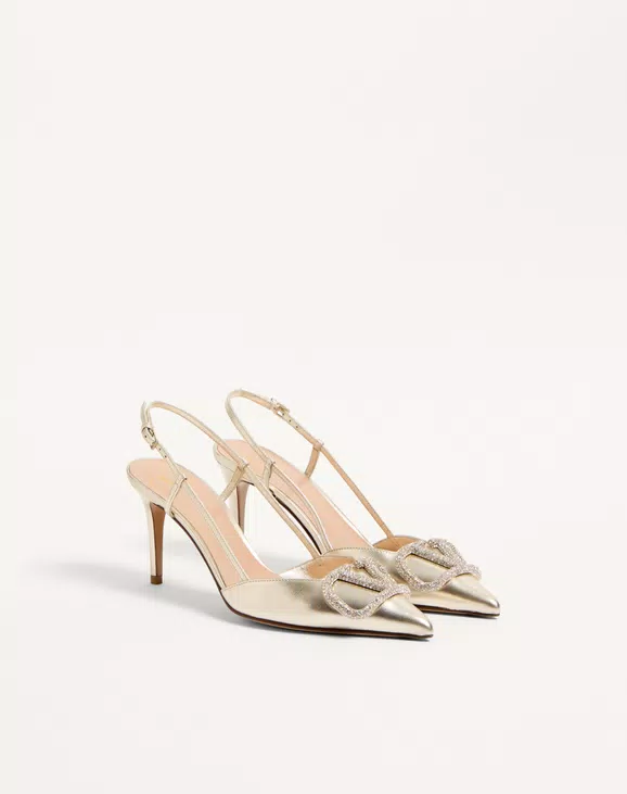 Valentino Vlogo Glow Laminated Nappa Slingback Pump 80 Mm / 3.15 In. - Image 6